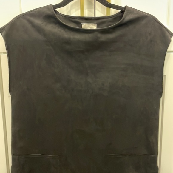 Aritzia Wilfred Free Nori Black Faux Suede Dress - Picture 2 of 10